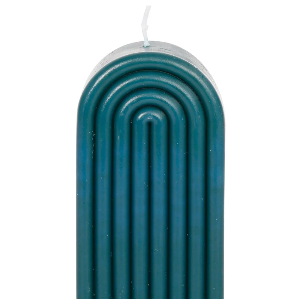 Bougie en paraffine et verre vert foncé - Funny