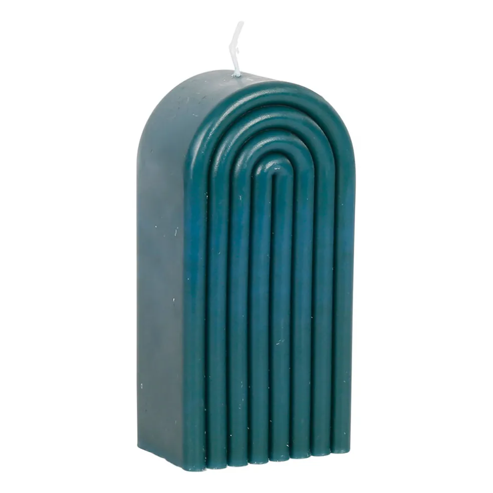 Bougie en paraffine et verre vert foncé - Funny