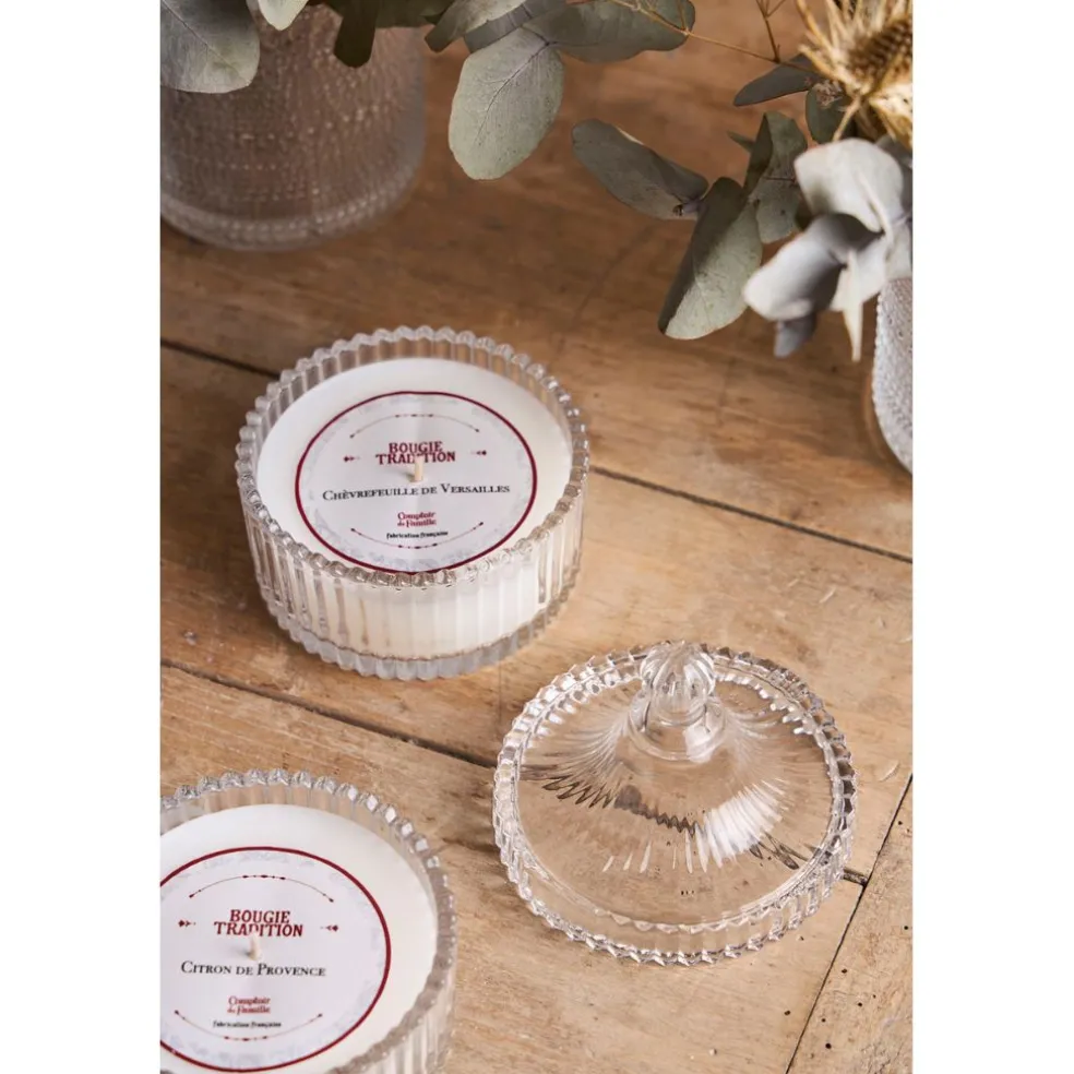 Bougie en verre parfumée chèvrefeuille - Tradition