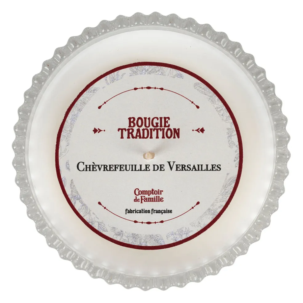 Bougie en verre parfumée chèvrefeuille - Tradition