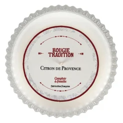 Bougie en verre parfumée citron - Tradition