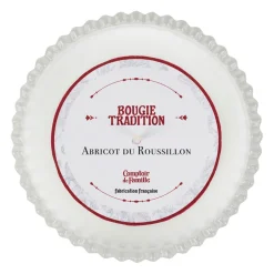 Bougie en verre senteur abricot 180g