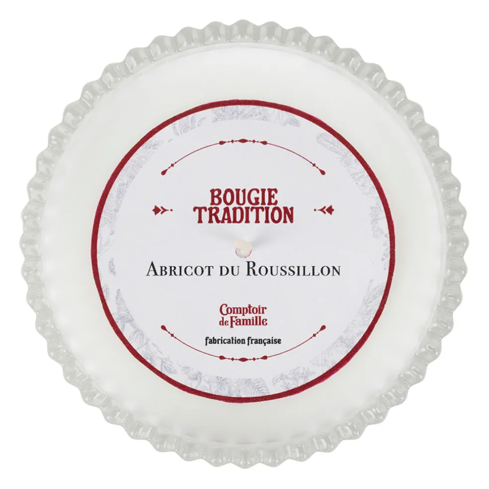 Bougie en verre senteur abricot 180g