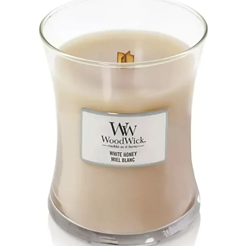 Bougie jarre miel blanc