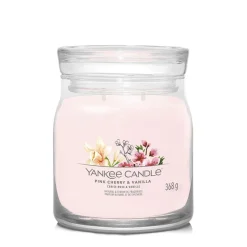 Bougie jarre parfumée Cerise Rose et Vanille 65h