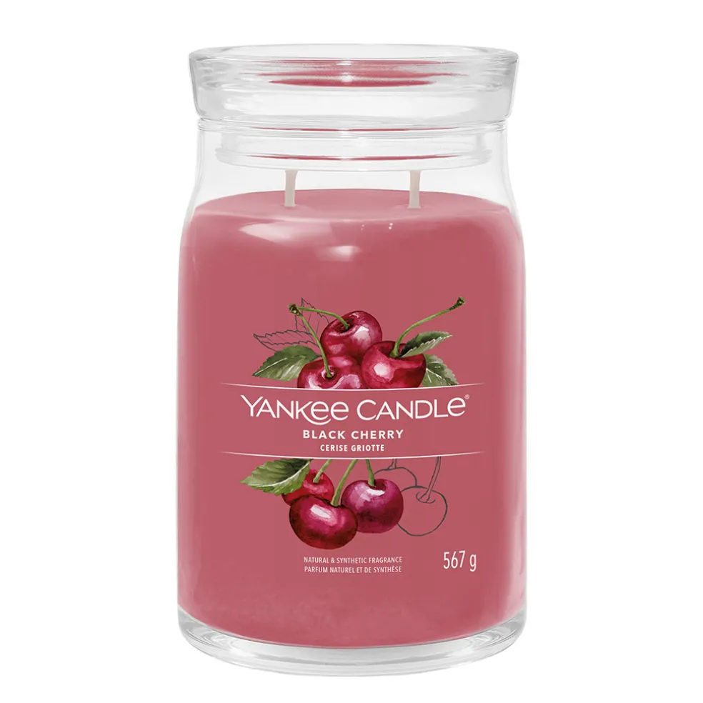 Bougie jarre parfumée Cerise de griotte 100h