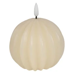 Bougie led boule ivoire h12cm
