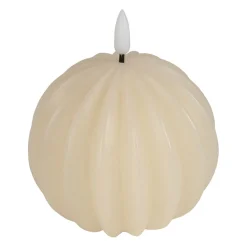 Bougie led boule ivoire h12cm