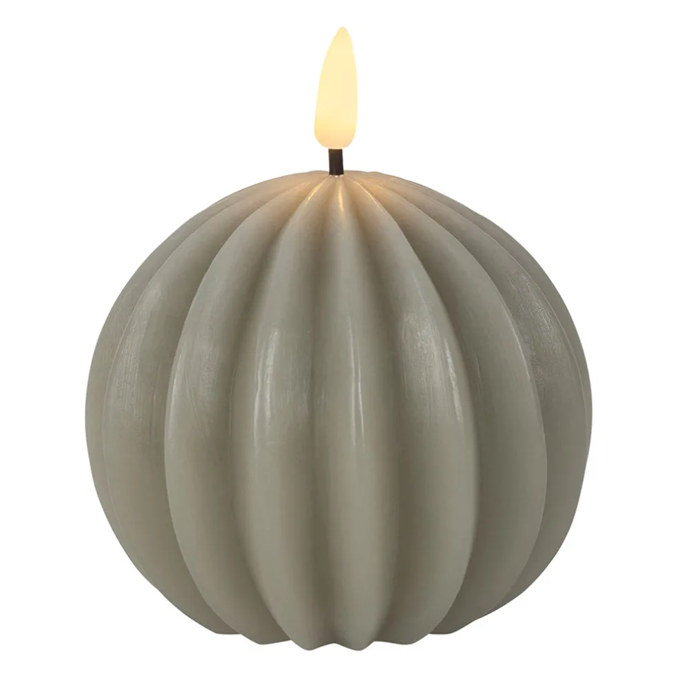 Bougie led boule sauge h12cm