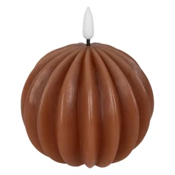 Bougie led boule terracotta h12cm