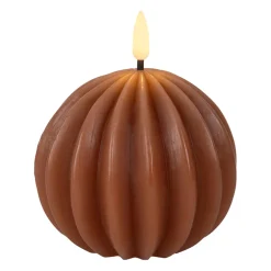 Bougie led boule terracotta h12cm