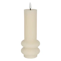Bougie led pilier ivoire h21cm