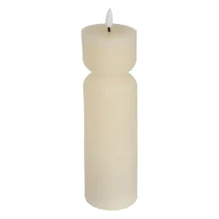 Bougie led pilier ivoire h24.5cm