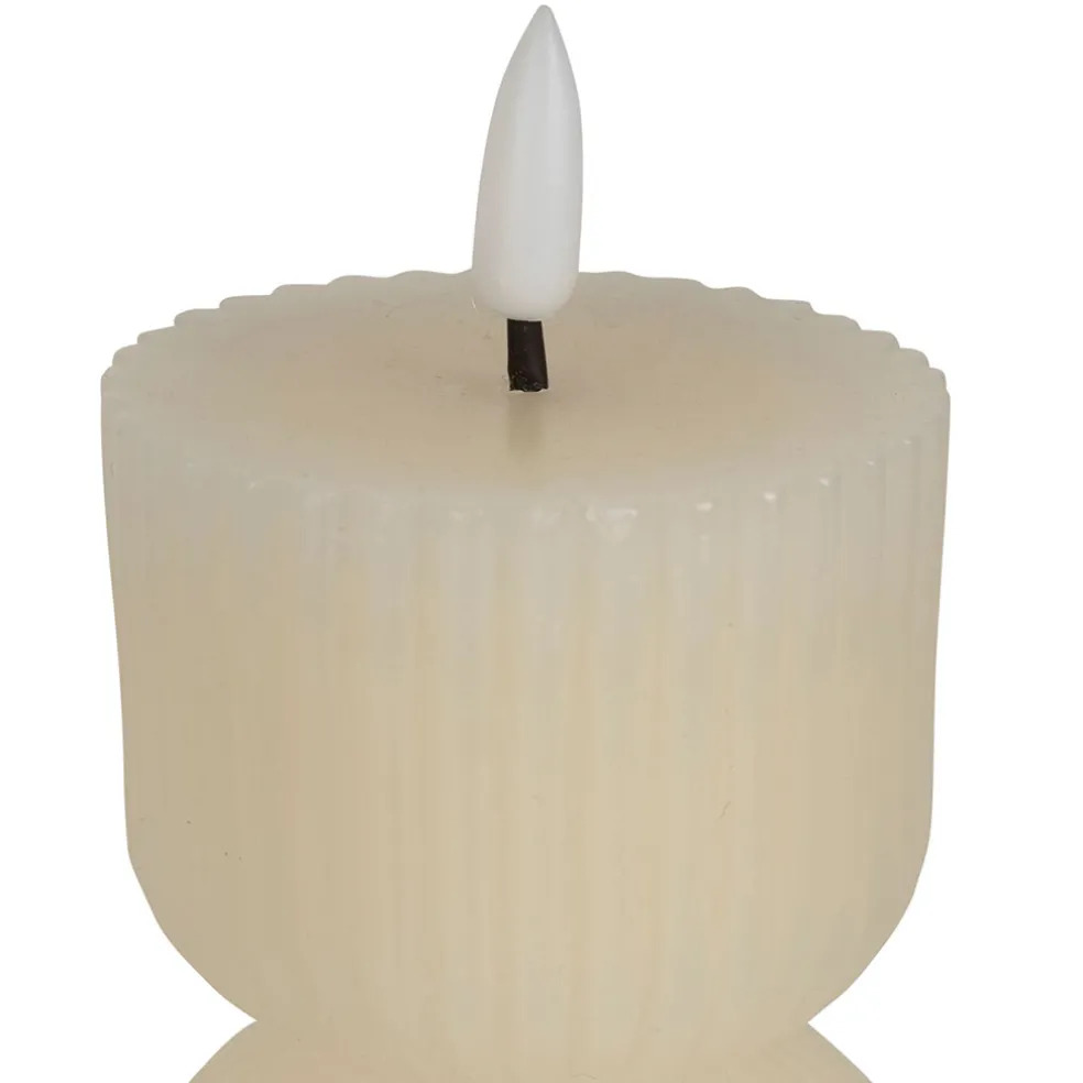 Bougie led pilier ivoire h24.5cm