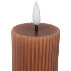 Bougie led pilier terracotta h21cm