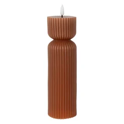 Bougie led pilier terracotta h24.5cm