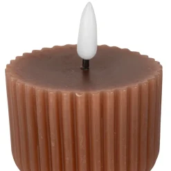 Bougie led pilier terracotta h24.5cm