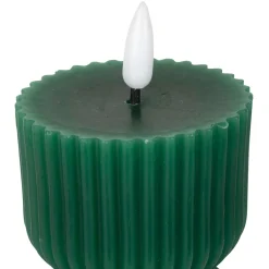 Bougie led pilier vert sapin h24.5cm