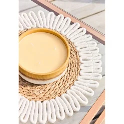 Bougie parfumée citronnelle pot en céramique jaune