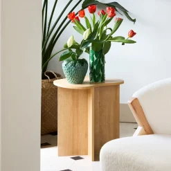 Bout de canapé en mélamine naturel - Sienna