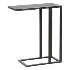 Bout de canape en aluminium et fer noir - Felia