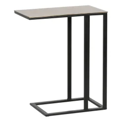 Bout de canape en aluminium et fer doré et noir - Felia