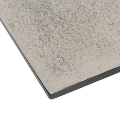 Bout de canape en aluminium et fer argenté - Felia