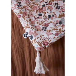 Bout de lit en gaze de coton imprimée pampa 90x200cm - Capucine