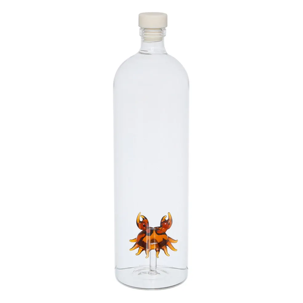 Bouteille crabe en verre borosilicate 1.5l - Océan