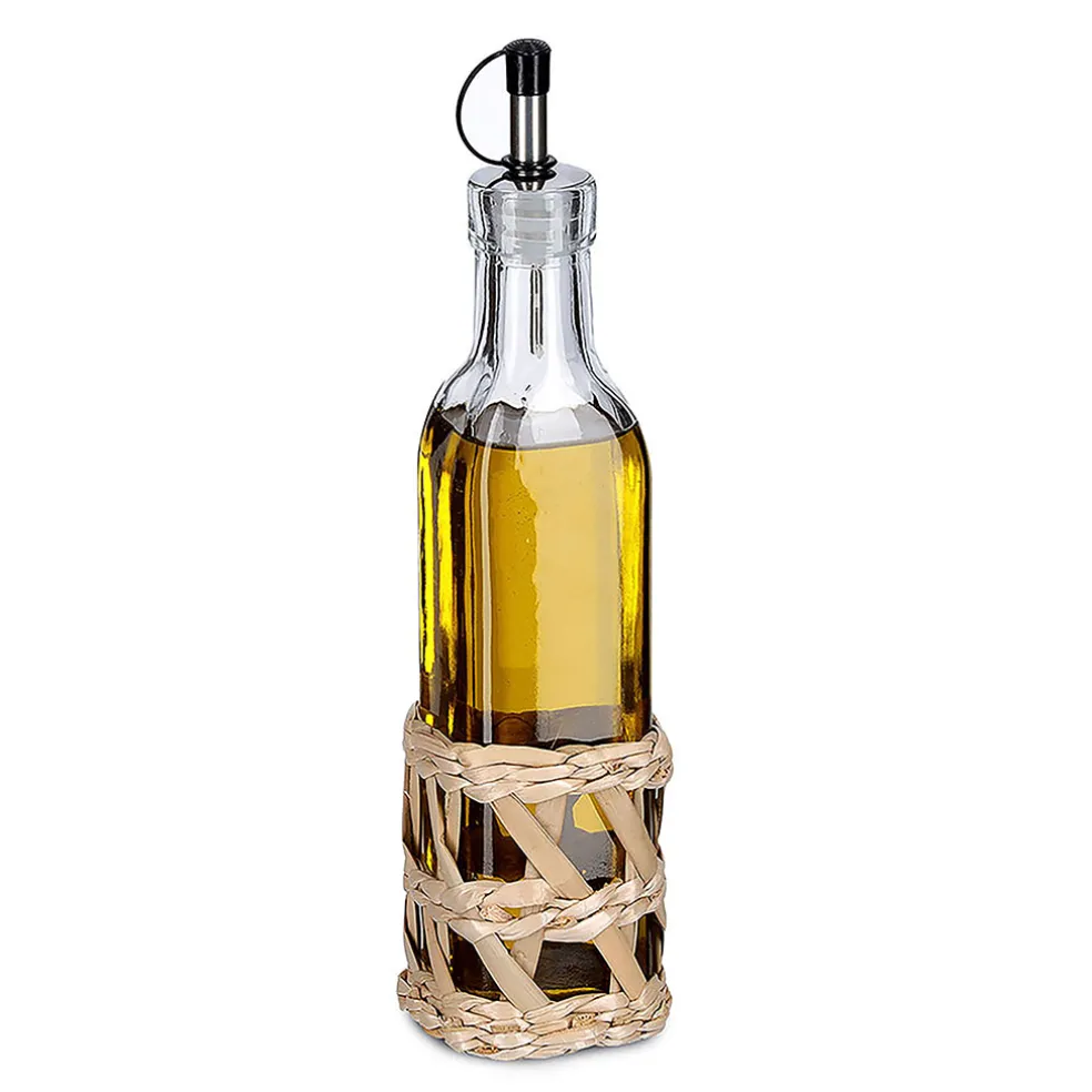 Bouteille en verre huile/vinaigre 27cl - boho