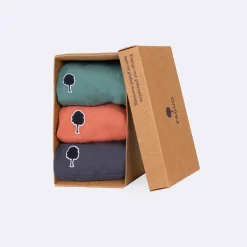 Boxer x3 bleu marine, rose et vert L