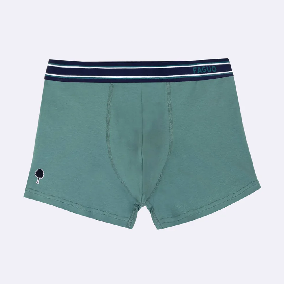 Boxer x3 bleu marine, rose et vert L