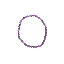 Bracelet améthyste perles rondes 4mm