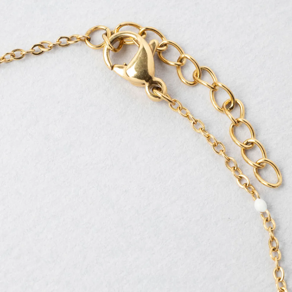 Bracelet en acier inoxydable multicolore l16.5cm