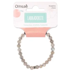 Bracelet labradorite perles rondes 6mm