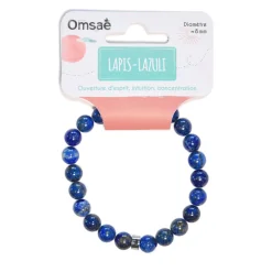 Bracelet lapis lazuli perles rondes 8mm