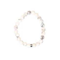 Bracelet magnésite perles rondes 8mm