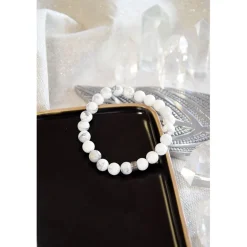 Bracelet magnésite perles rondes 8mm