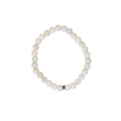 Bracelet pierre de lune perles rondes 6mm