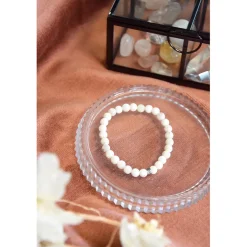 Bracelet pierre de lune perles rondes 6mm