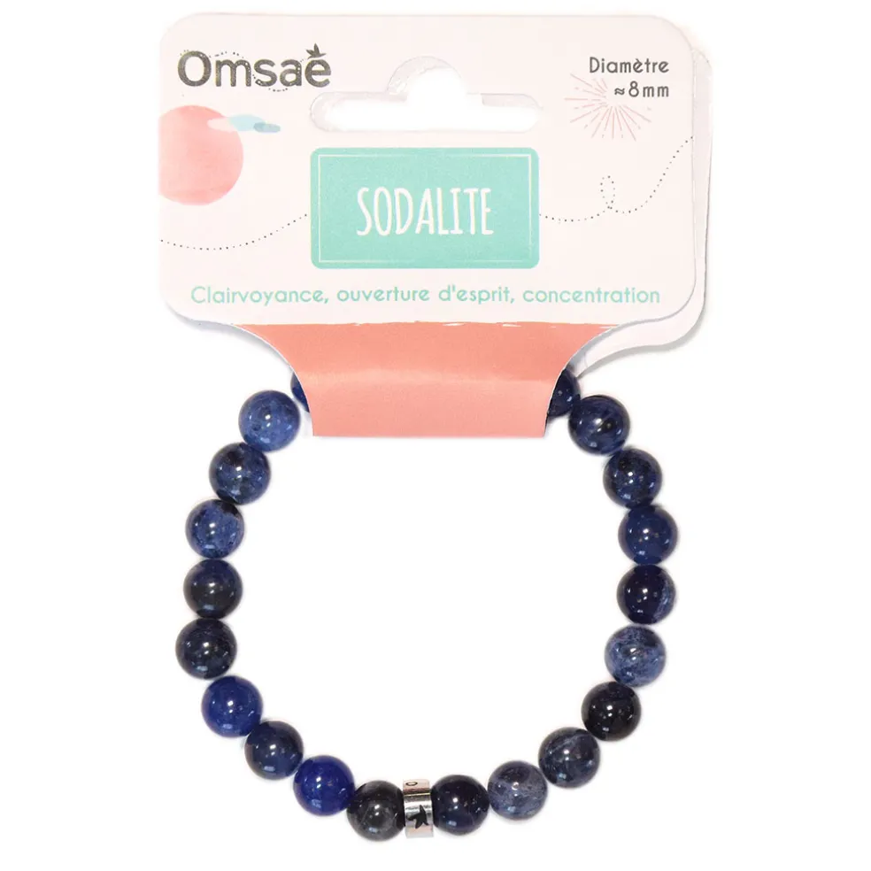 Bracelet sodalite perles rondes 8mm