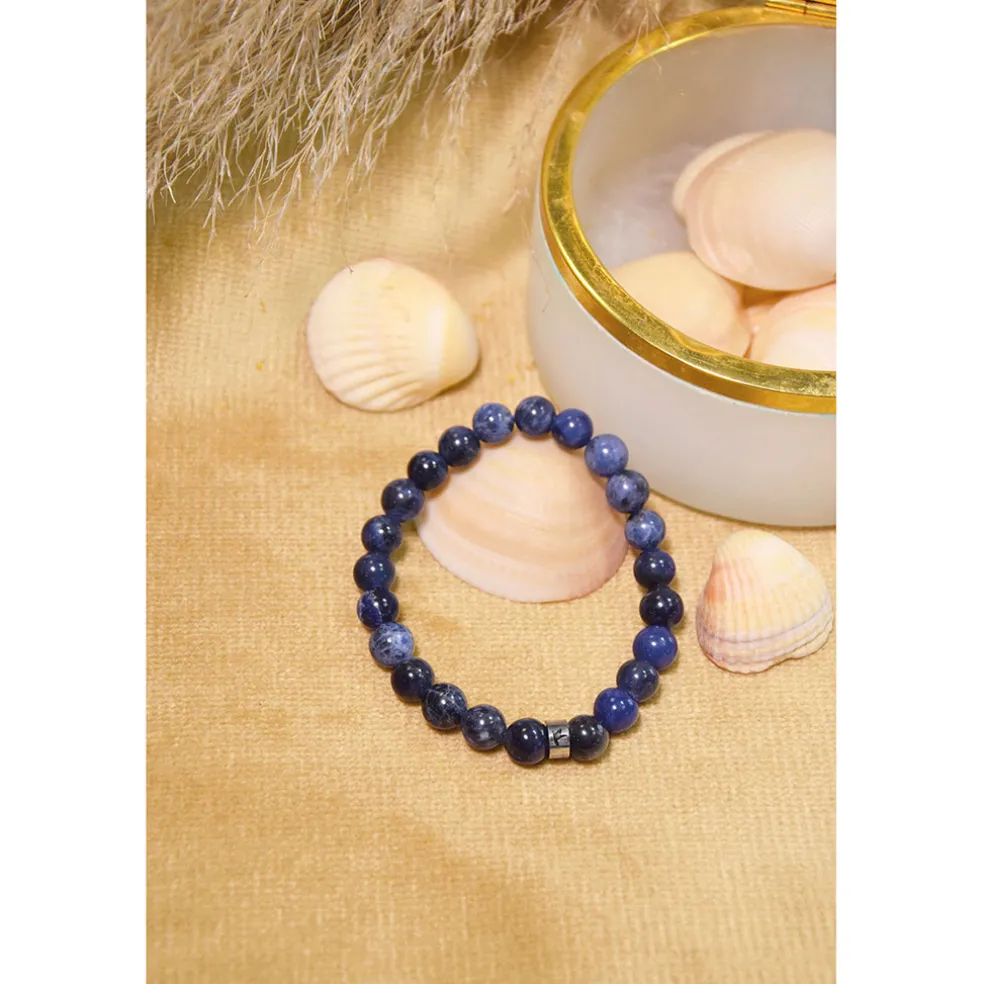 Bracelet sodalite perles rondes 8mm