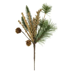 Branchage doré et vert h32cm - Alfe