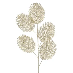 Branchage fleur artificiel métal doré h82cm - plumia