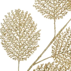 Branchage fleur artificiel métal doré h82cm - plumia