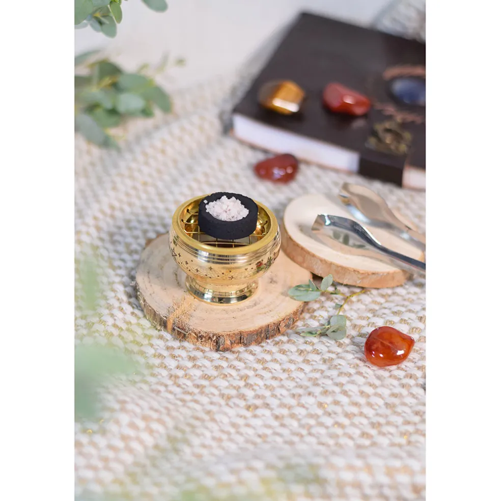 Brûle-encens en laiton