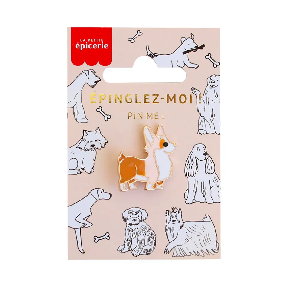 Broche pin's émaillé corgi