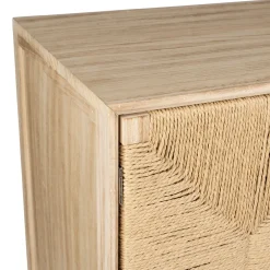 Buffet 2 portes en naturel et noir h90cm - Kenda