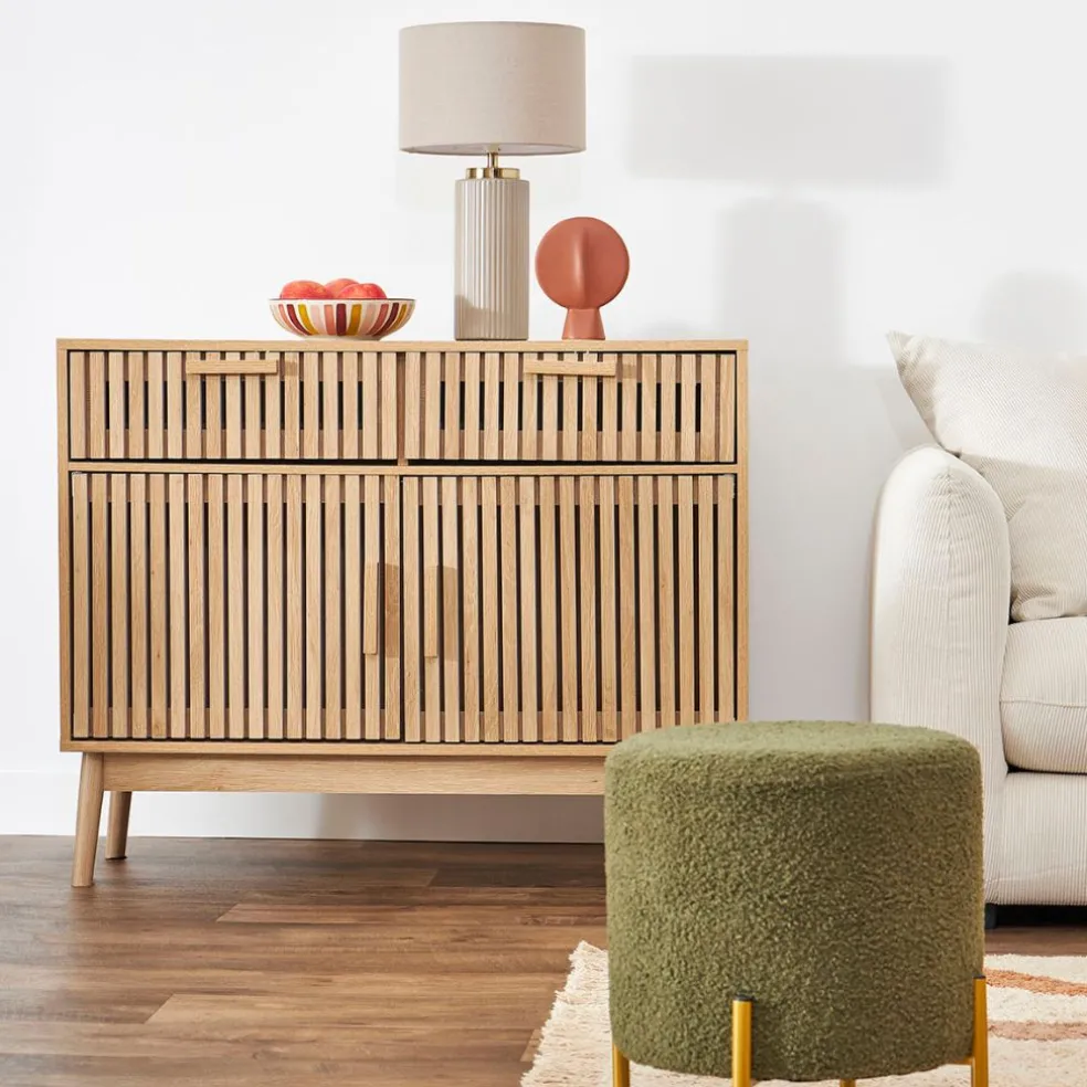 Buffet en bois naturel h80cm - Kara