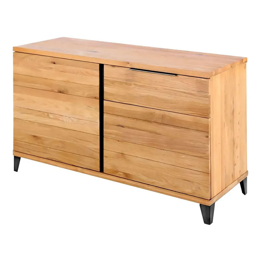 Buffet en chêne massif 2 portes et 1 tiroir - Manny